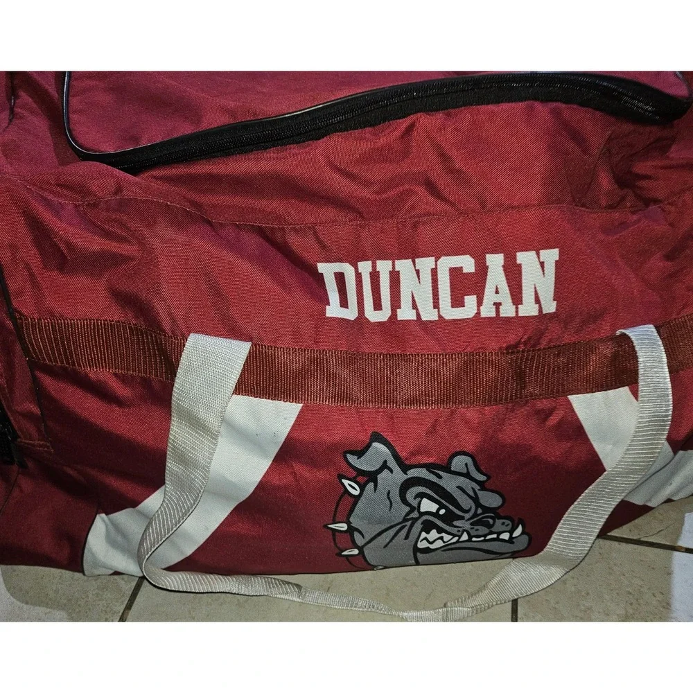 Bulldogs Maroon Duffel Bag Gym Sports Travel‎ Gear Large Bag